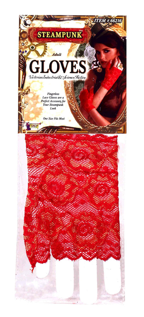 Red Lace Costume Gloves Fingerless - Rubies Costumes & Accessories - HalloweenCostumes4U.com - Accessories