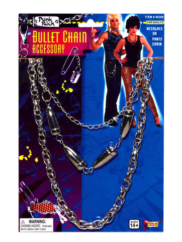 Punk Rocker Bullet Chain Necklace - Rubies Costumes & Accessories - HalloweenCostumes4U.com - Accessories