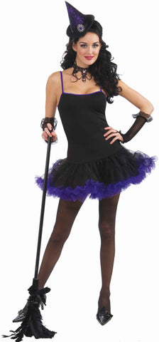 Witch Petticoat Dress - Black/Purple - Rubies Costumes & Accessories - HalloweenCostumes4U.com - Adult Costumes