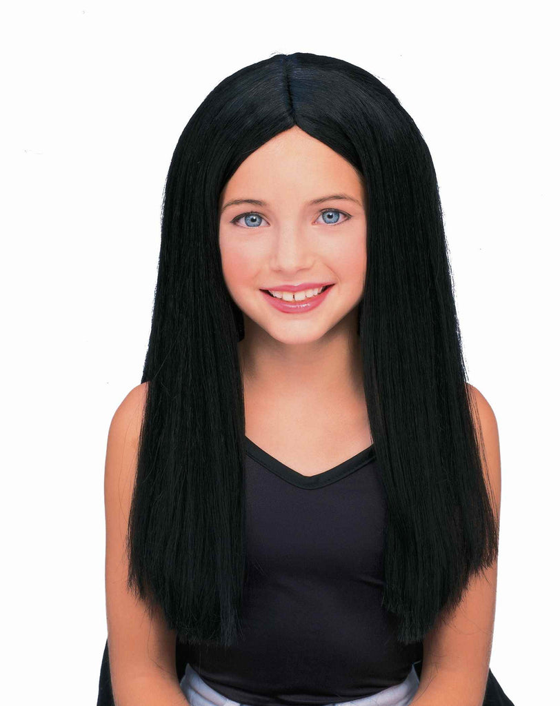 Kid's Witch Wig Long Black Halloween Wig - Rubies Costumes & Accessories - HalloweenCostumes4U.com - Accessories