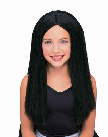 Kid's Witch Wig Long Black Halloween Wig - Rubies Costumes & Accessories - HalloweenCostumes4U.com - Accessories