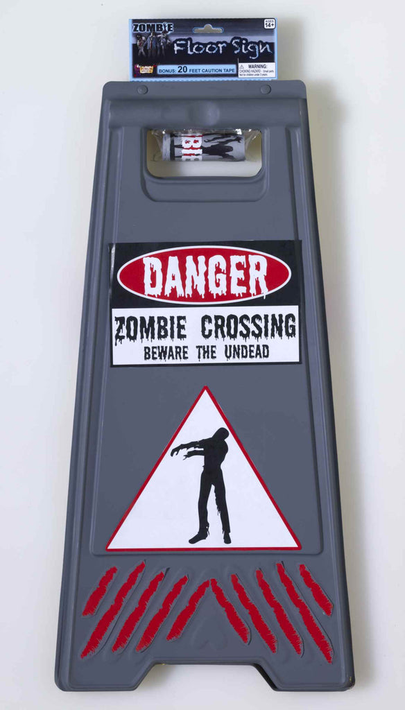 Zombie Crossing Halloween Sign - Rubies Costumes & Accessories - HalloweenCostumes4U.com - Decorations