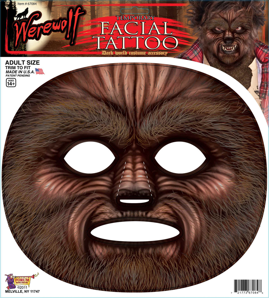 Werewolf Facial Tattoo - Rubies Costumes & Accessories - HalloweenCostumes4U.com - Accessories