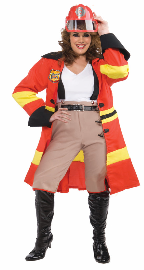 Women's Fire Fighter Plus Sized Costume - Rubies Costumes & Accessories - HalloweenCostumes4U.com - Adult Costumes