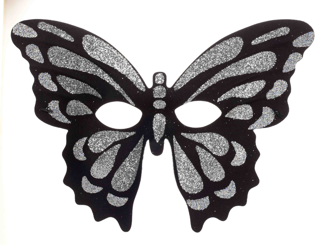 Silver Butterfly Glitter Halloween Masks - Rubies Costumes & Accessories - HalloweenCostumes4U.com - Accessories