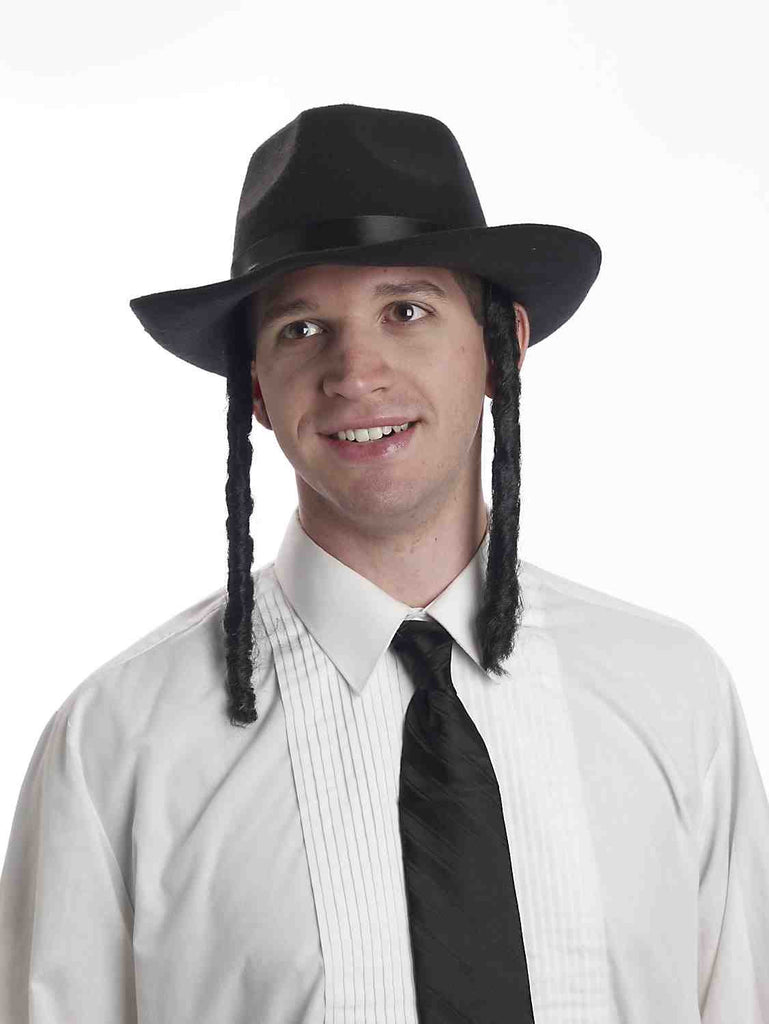 Rabbi Costume Hat with Payes - HalloweenCostumes4U.com - Accessories