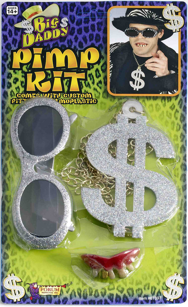 Pimp Kit-Glasses/Teeth/$Neckla - Rubies Costumes & Accessories - HalloweenCostumes4U.com - Accessories