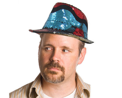 Tricolor Sequin Fedora - Dress Up America Costumes & Accessories - HalloweenCostumes4U.com - Accessories