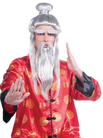 Martial Arts Sensei Costume Wig Grey - Rubies Costumes & Accessories - HalloweenCostumes4U.com - Accessories
