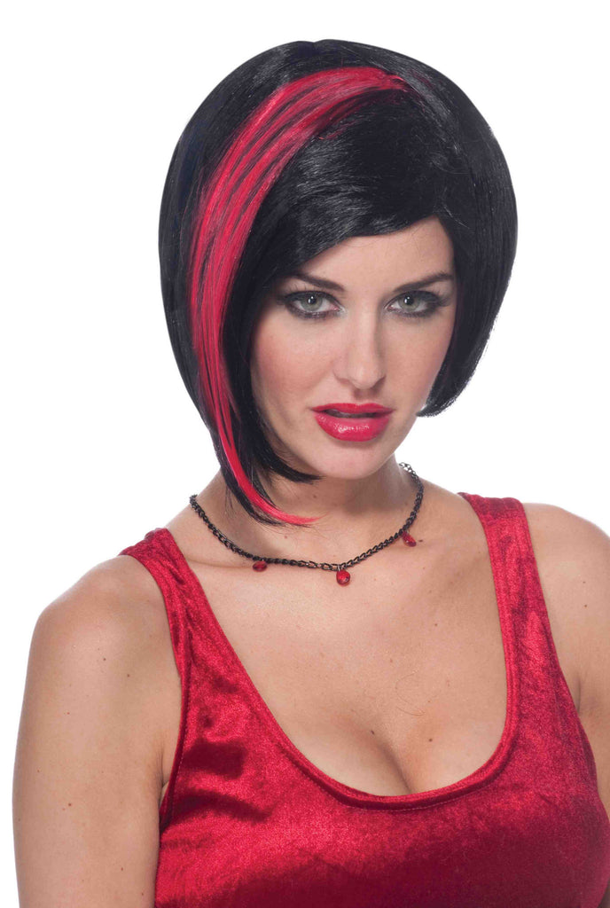 Red/Black Vamp Woman Bob Wig - Rubies Costumes & Accessories - HalloweenCostumes4U.com - Accessories
