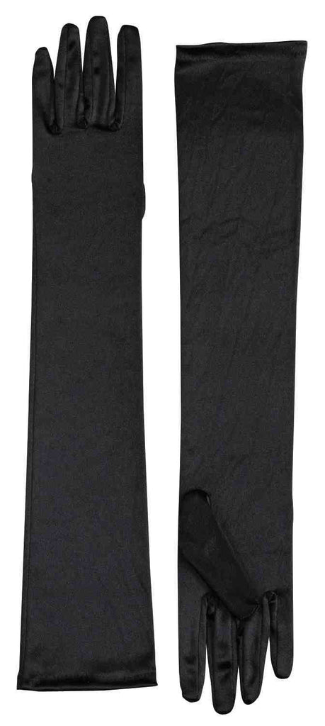 Long Satin Costume Gloves Black - Rubies Costumes & Accessories - HalloweenCostumes4U.com - Accessories