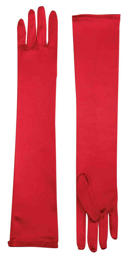 Satin Costume Gloves Long Red - Rubies Costumes & Accessories - HalloweenCostumes4U.com - Accessories