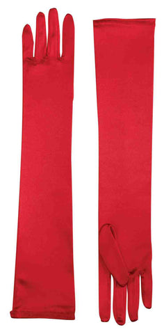 Satin Costume Gloves Long Red - Rubies Costumes & Accessories - HalloweenCostumes4U.com - Accessories