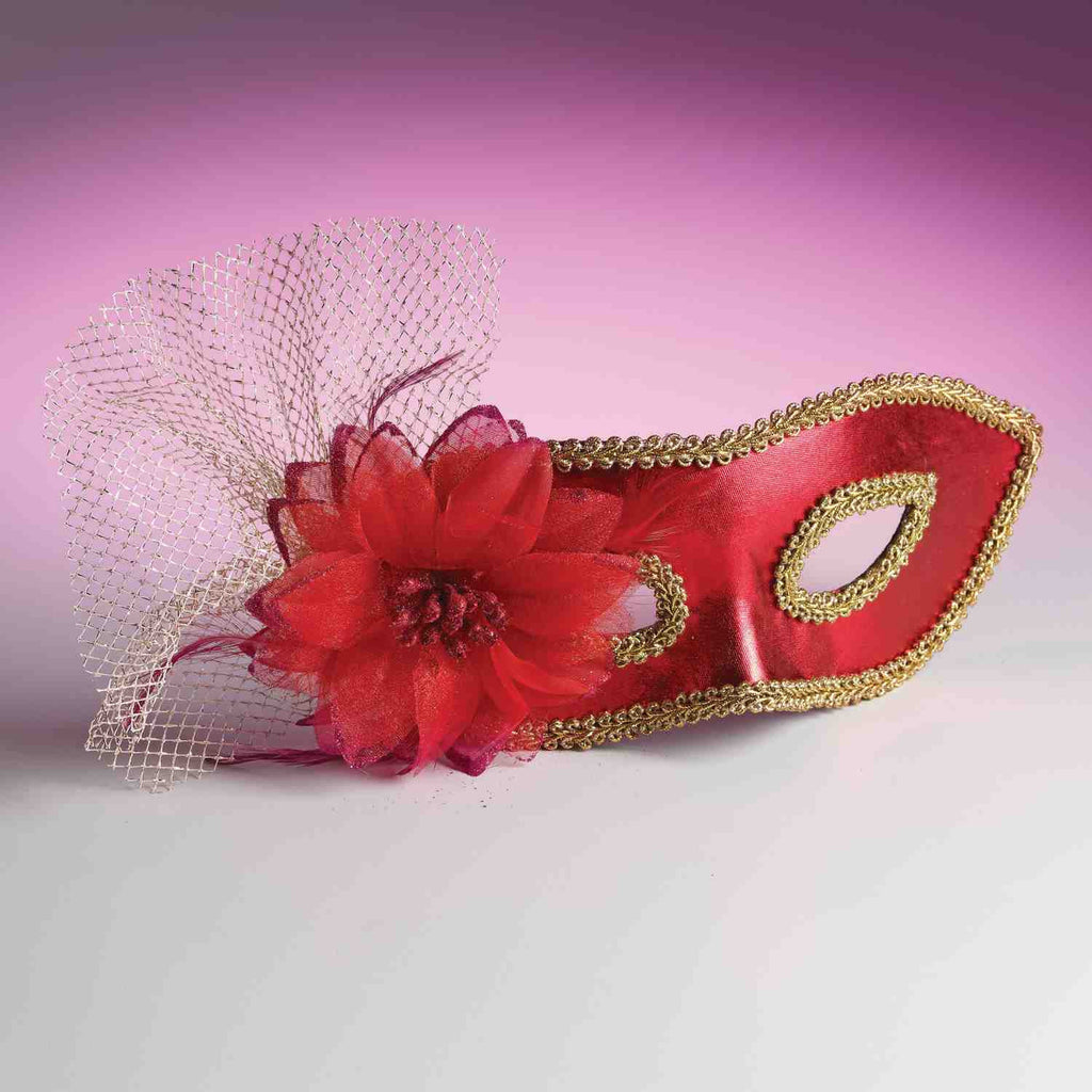 Venetian Flower Eyemask Red - Rubies Costumes & Accessories - HalloweenCostumes4U.com - Accessories