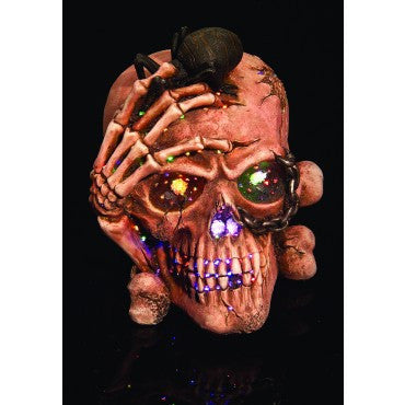 Fiber Optic Spider Skull Decoration - Rubies Costumes & Accessories - HalloweenCostumes4U.com - Decorations