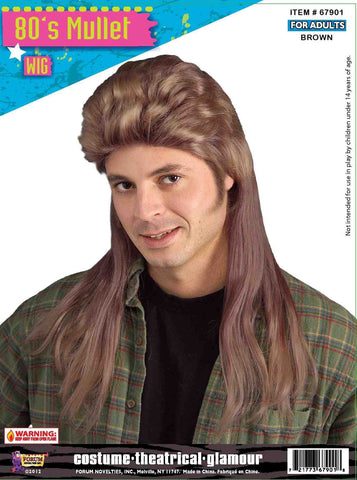 Wig-80's Long Mullet-Brown - Rubies Costumes & Accessories - HalloweenCostumes4U.com - Accessories