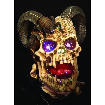 Fiber Optic Ram Skull Decoration - Rubies Costumes & Accessories - HalloweenCostumes4U.com - Decorations