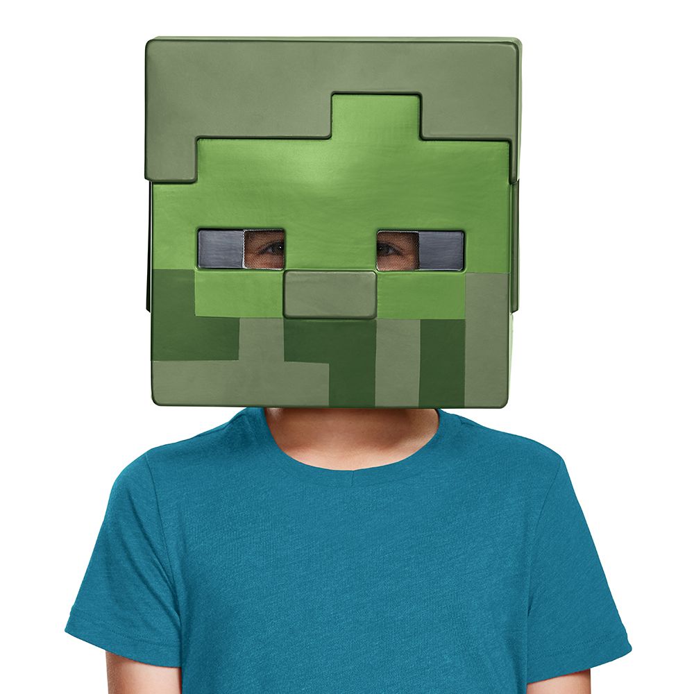 Kids Minecraft Zombie Half Mask - Disguise Costumes & Accessories - HalloweenCostumes4U.com - Accessories