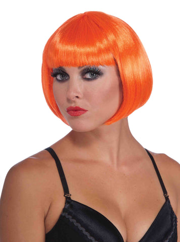Neon Orange Ladies Sexy Bob Cut Wigs - Rubies Costumes & Accessories - HalloweenCostumes4U.com - Accessories