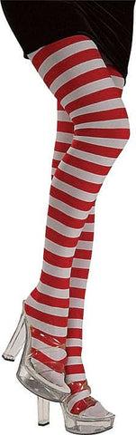 Women's Red/White Striped Tights - Rubies Costumes & Accessories - HalloweenCostumes4U.com - Accessories