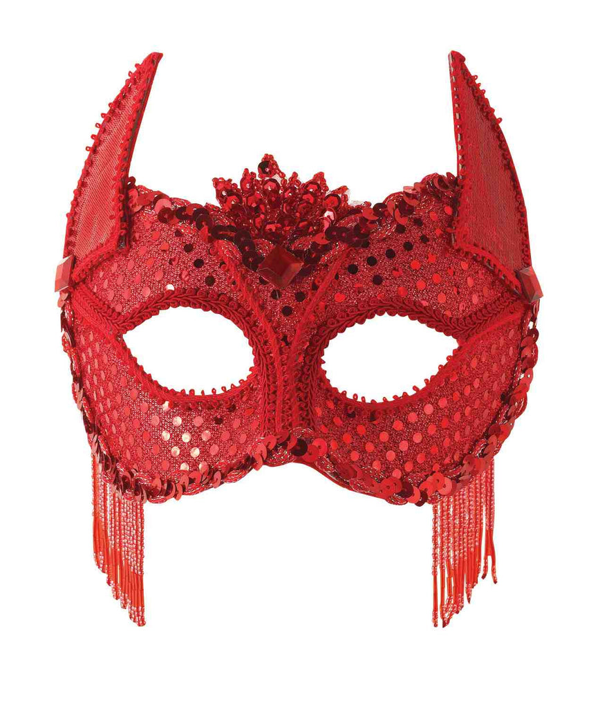 Sequin Red Devil Fashion Eyemask - Rubies Costumes & Accessories - HalloweenCostumes4U.com - Accessories