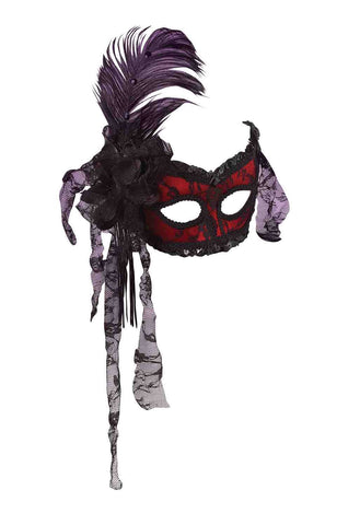 Costume Showgirl Mask Red/Black - Rubies Costumes & Accessories - HalloweenCostumes4U.com - Accessories