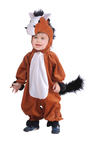 Horse Costume Cuddly Plush Child Horse Jumpsuit - HalloweenCostumes4U.com - Kids Costumes
