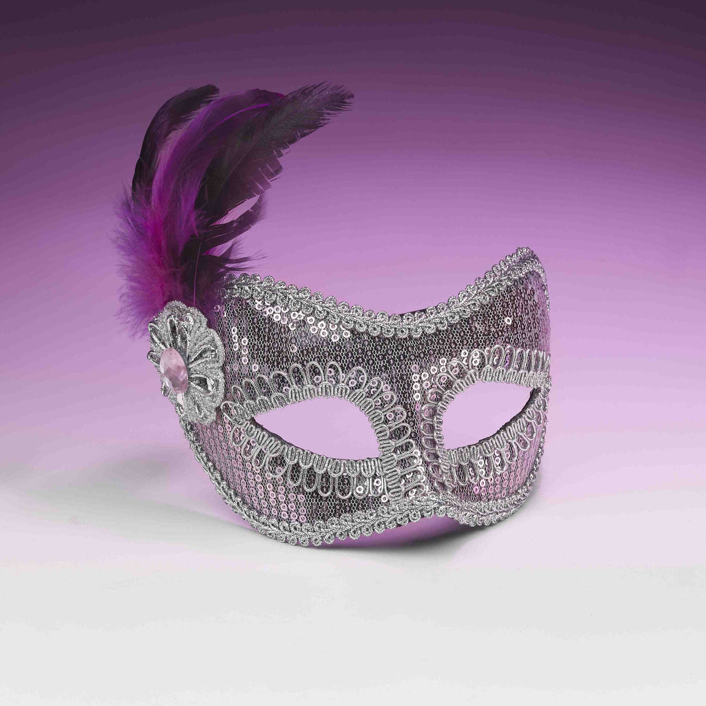 Pink Sequin Halloween Eyemask - Rubies Costumes & Accessories - HalloweenCostumes4U.com - Accessories