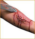 Reel F/X Machete Wound Prosthetic - Rubies Costumes & Accessories - HalloweenCostumes4U.com - Accessories