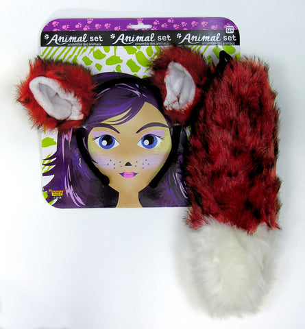 Lady Fox Plush Tail and Ears Set - HalloweenCostumes4U.com - Accessories