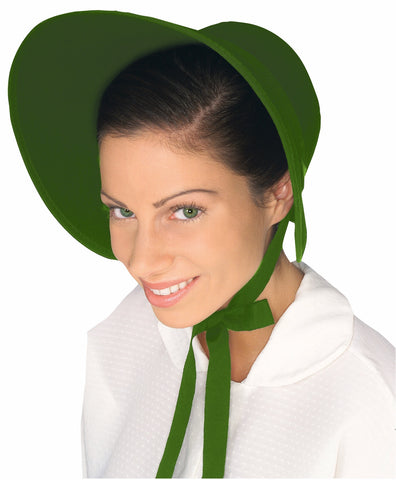 Pilgrim Woman Costume Bonnet Green - HalloweenCostumes4U.com - Accessories