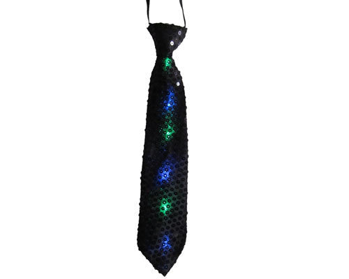 Tie with Flashing Lights - Various Colors - HalloweenCostumes4U.com - Costume Props & Accessories