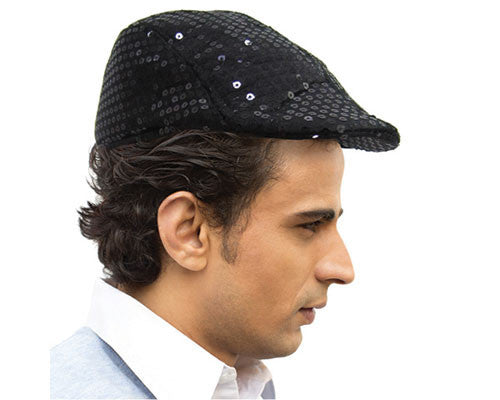 Sequined Flat Newsboy Cap - Various Colors - HalloweenCostumes4U.com - Costume Props & Accessories