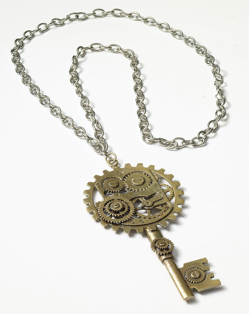 Steam.Copper Key/Gear Necklace - Rubies Costumes & Accessories - HalloweenCostumes4U.com - Accessories