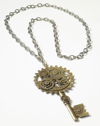 Steam.Copper Key/Gear Necklace - Rubies Costumes & Accessories - HalloweenCostumes4U.com - Accessories