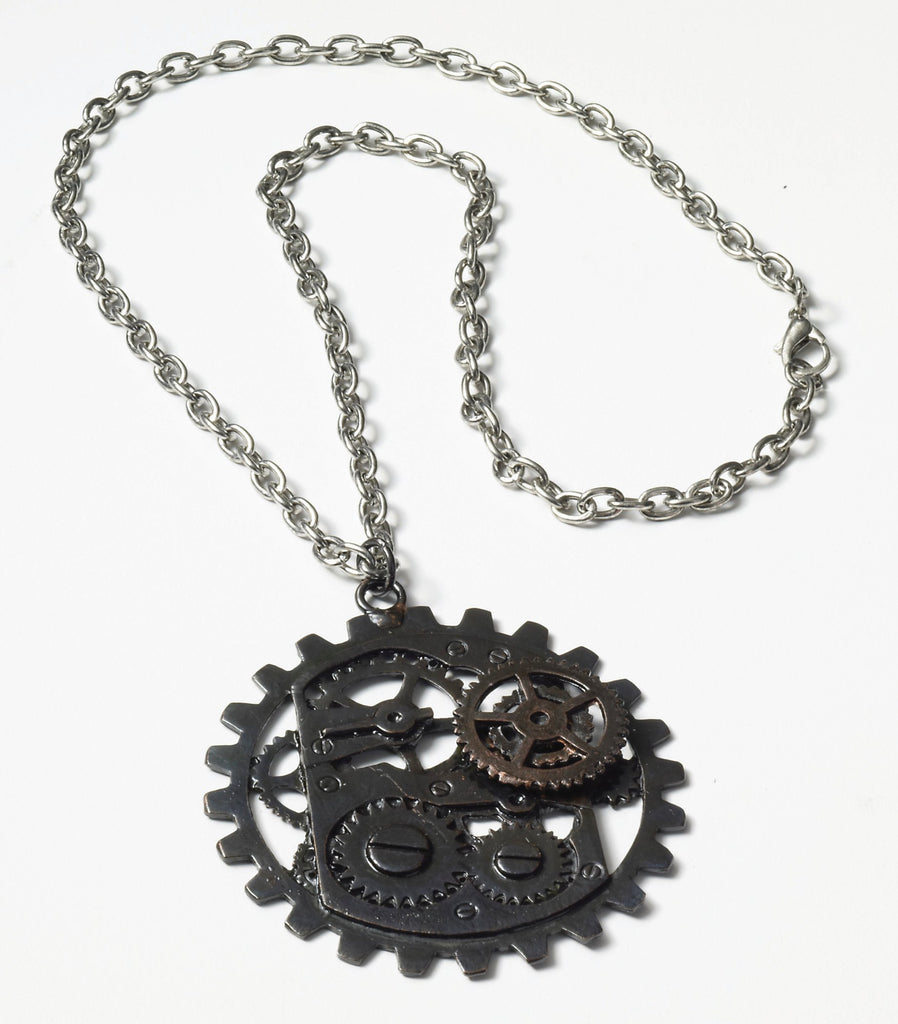 Steam.Dark Metal Gear Necklce - Rubies Costumes & Accessories - HalloweenCostumes4U.com - Accessories