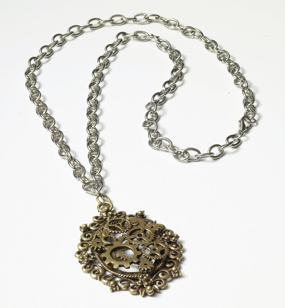 Steampunk Bronze Gear Necklace - Rubies Costumes & Accessories - HalloweenCostumes4U.com - Accessories