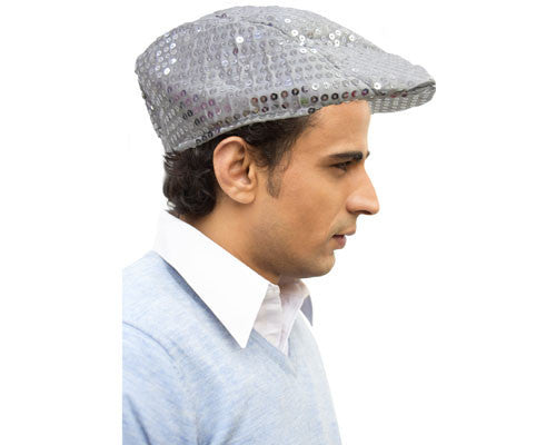 Sequined Flat Newsboy Cap - Various Colors - HalloweenCostumes4U.com - Costume Props & Accessories