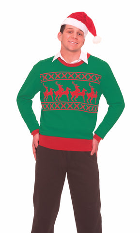 Adults Reindeer Games Christmas Sweater - Rubies Costumes & Accessories - HalloweenCostumes4U.com - Adult Costumes