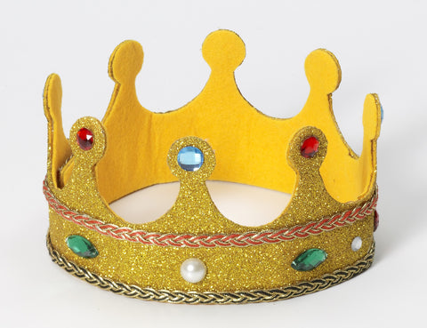 Queen Crown W/Gold Glitter - Rubies Costumes & Accessories - HalloweenCostumes4U.com - Accessories