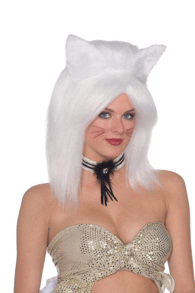 Wig-Feline Fantasy-White - Rubies Costumes & Accessories - HalloweenCostumes4U.com - Accessories