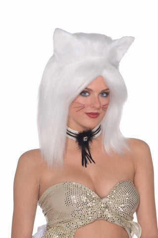Wig-Feline Fantasy-White - Rubies Costumes & Accessories - HalloweenCostumes4U.com - Accessories