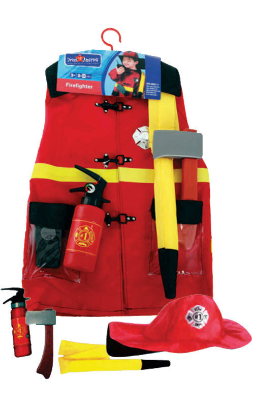 Kids Fire Fighter Dress Up Set - Dress Up America Costumes & Accessories - HalloweenCostumes4U.com - Kids Costumes