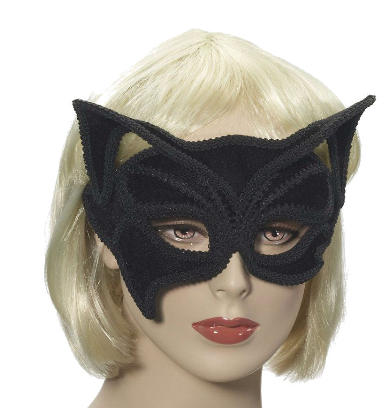 Black Cat Half Mask On Glasses - Rubies Costumes & Accessories - HalloweenCostumes4U.com - Accessories