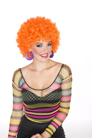 Wig-Afro-Neon Orange - Rubies Costumes & Accessories - HalloweenCostumes4U.com - Accessories