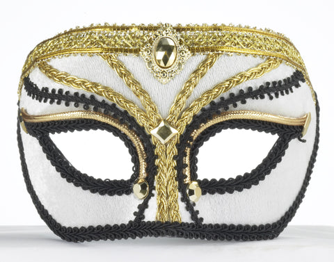 Mask-Half On Glasses-White - Rubies Costumes & Accessories - HalloweenCostumes4U.com - Accessories