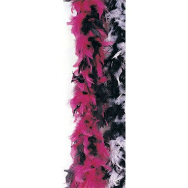 Black & Pink Turkey Feather Boa - HalloweenCostumes4U.com - Costume Props & Accessories