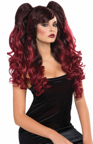 Wig&Ponies Set-Long-Burgundy - Rubies Costumes & Accessories - HalloweenCostumes4U.com - Accessories