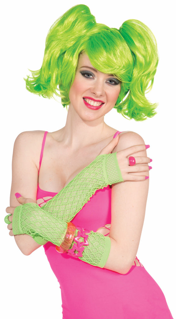 Wig&Ponies Set-Short-Green - Rubies Costumes & Accessories - HalloweenCostumes4U.com - Accessories