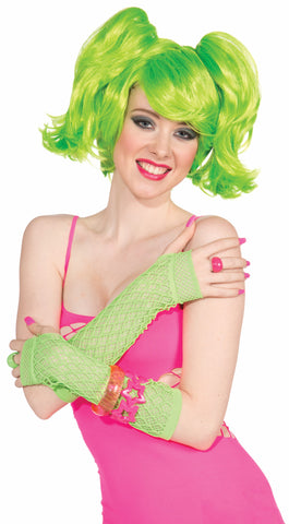 Wig&Ponies Set-Short-Green - Rubies Costumes & Accessories - HalloweenCostumes4U.com - Accessories